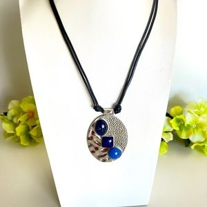 Silver pendant with natural stone